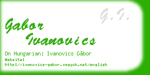 gabor ivanovics business card