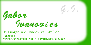 gabor ivanovics business card